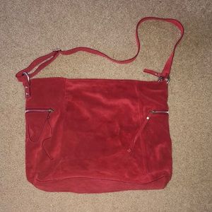 Garnett Hill Red Leather Luisella Tote Bag